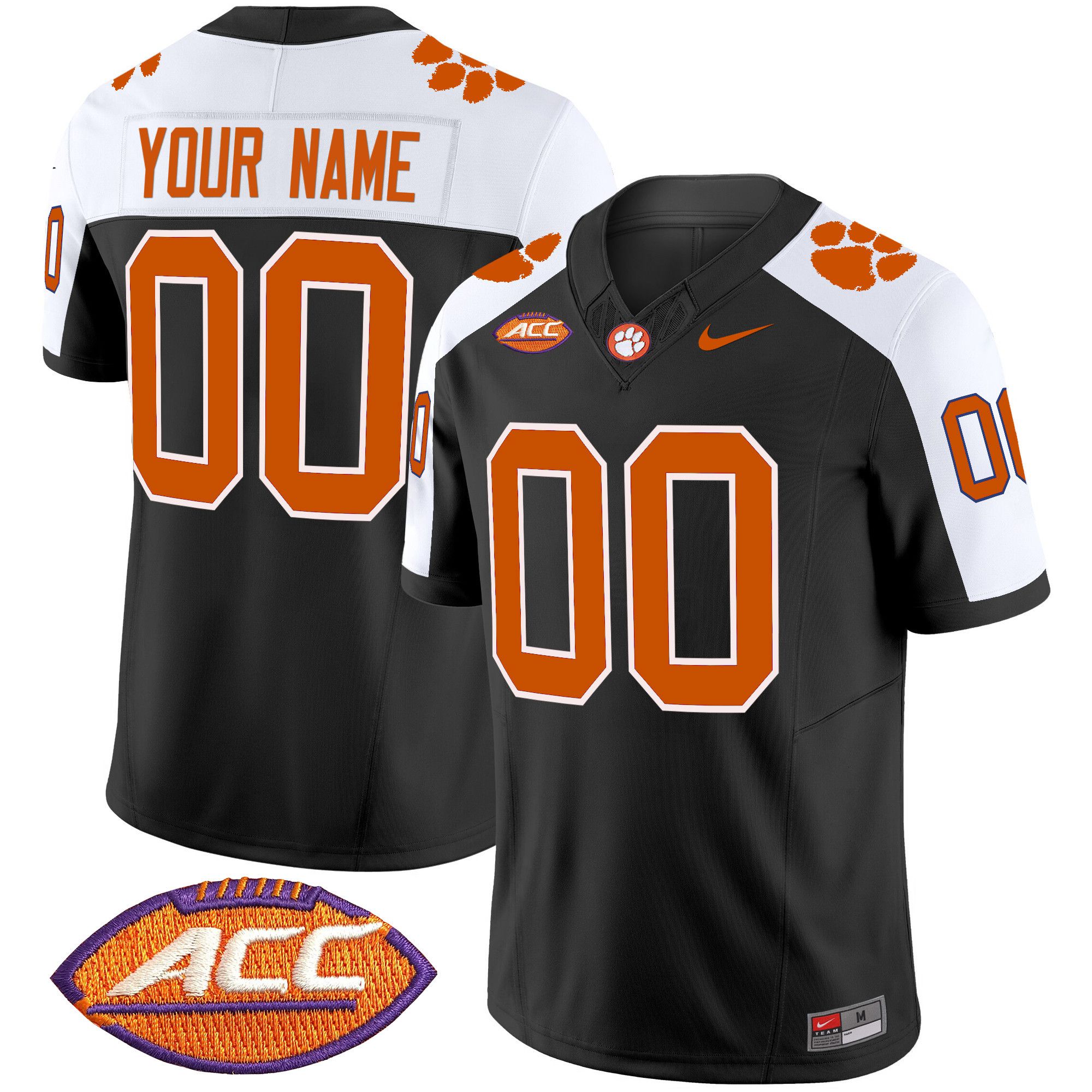 Men Clemson Tigers Black 2024 Nike Vapor Limited Custom NCAA Jersey